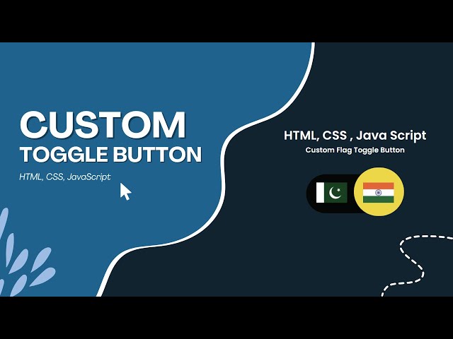 Design Custom Flag Toggle Button in HTML, CSS, JS #html #css #javascript