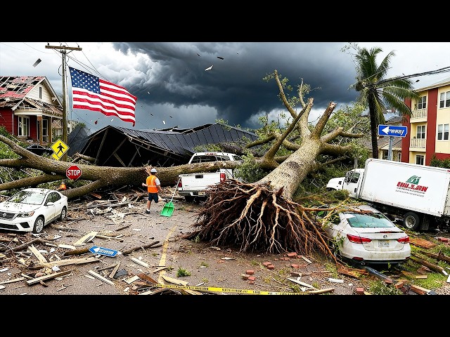 Chaos in Springfield, Massachusetts!🌩️ Severe Storms Uproot Trees, Damage Cars & Cause Major Damage