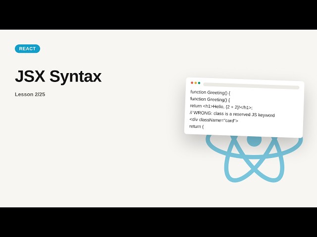 React JS + Redux - Web development basic Series: JSX Syntax