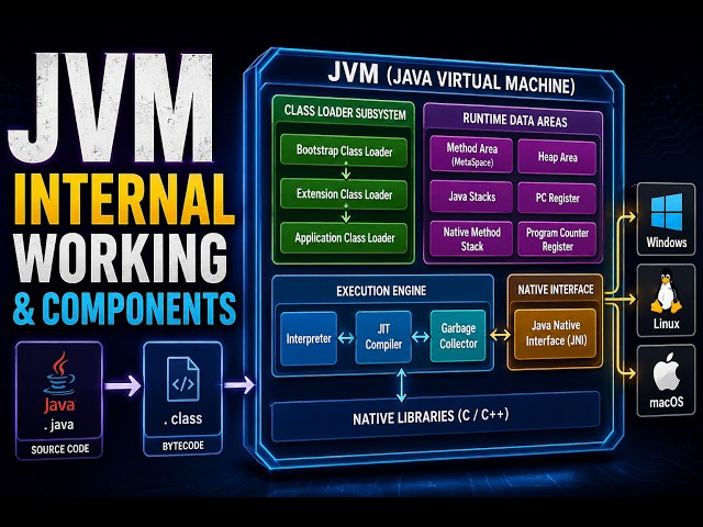 JVM Internal Working Explained | Complete Java Virtual Machine Architecture & Components