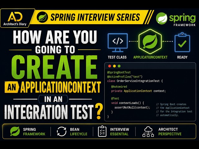 Spring Interview Series : How are you going to create an ApplicationContext in anIntegration Test?