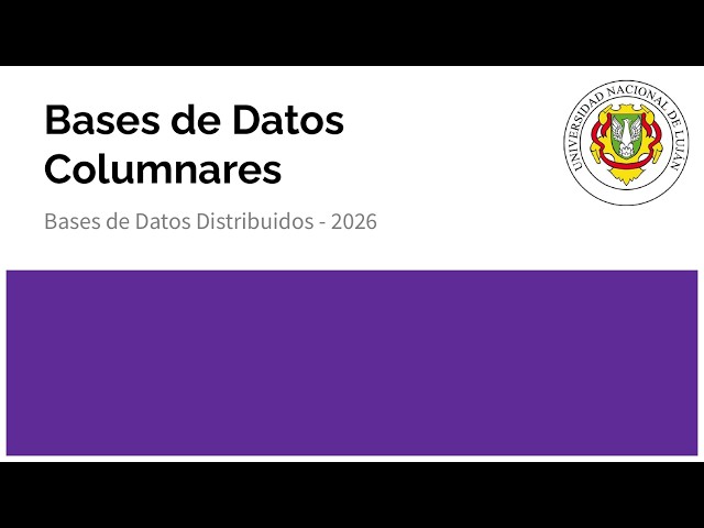 Bases de Datos Columnares - 2026