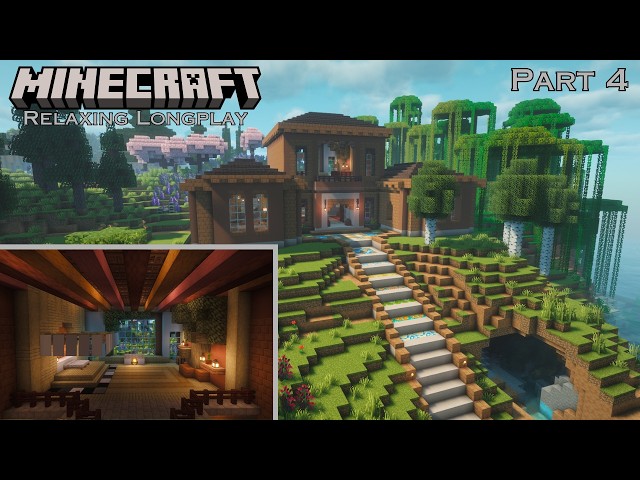 Relaxing Minecraft Longplay - Mediterranean Mansion (Part 4) | No Commentary Gameplay