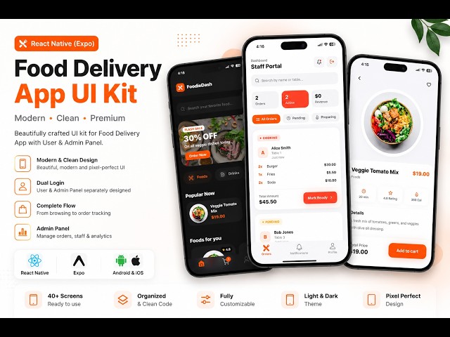 React Native Delivery App — Dual Login System for Client & Admin | Full Source Code