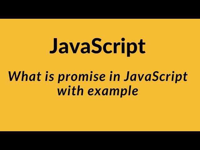 what is promise in JavaScript with example part1