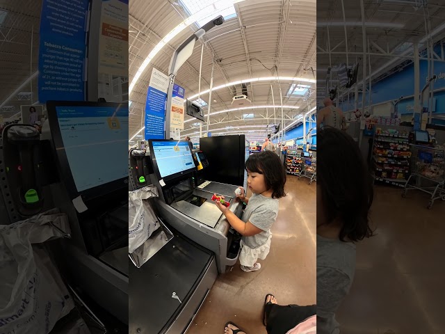 #shopping Handling Her Own Purchase — Chloe Scanned and Carried the Items Herself.