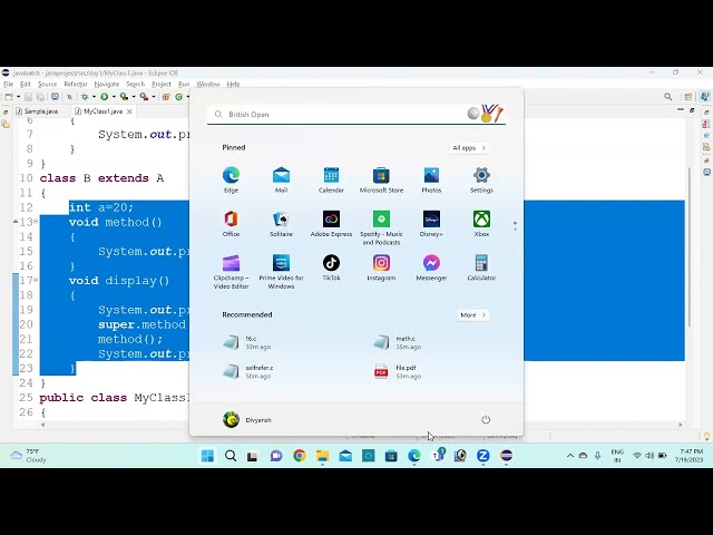 super keyword with variables, methods and constructors final keyword with variables, methods,class