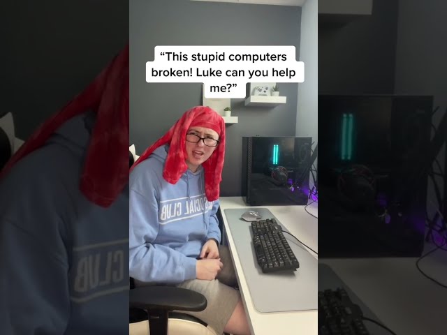 Mom Gets Mad At Broken Computer #Shorts