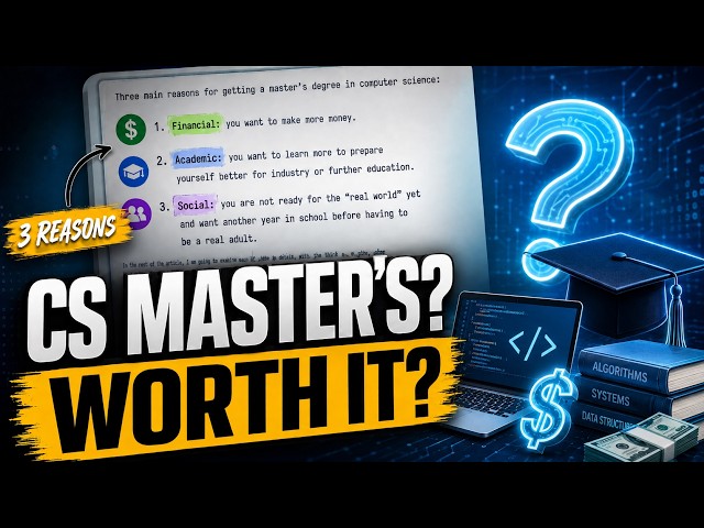 Is it worth doing a master in CS in 2026
