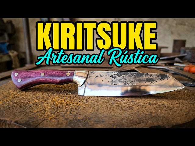 Transforming raw steel into an incredible KIRITSUKE KNIFE!!