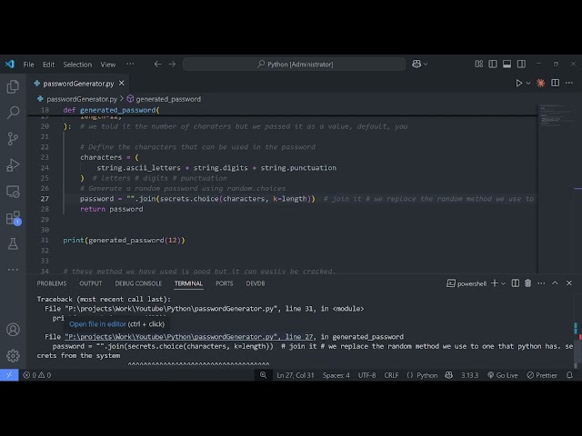 Python Password Generator
