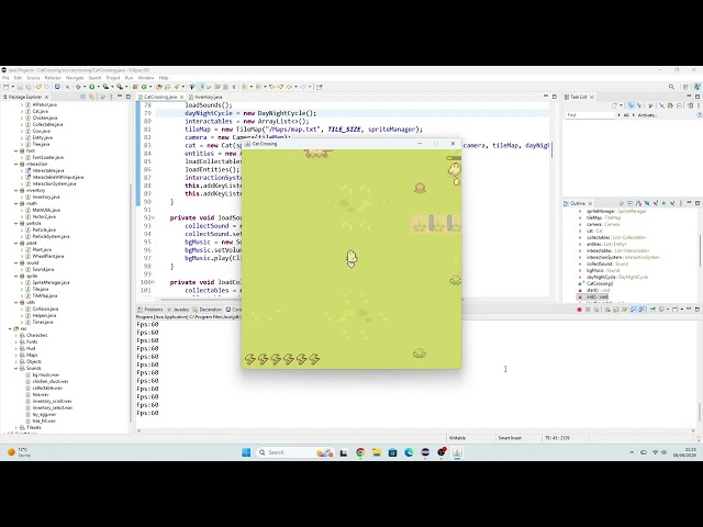2D Tile Based Java Game (Improved inventory and background music)