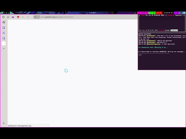 Gentoo Linux (Dev Work, Chatting, NEOVIM BABY) #fallout #gentoo #linux