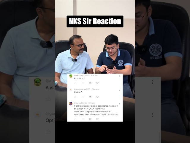 NKS Sir reacts to Wrong Answers #jee2026 #jee2027 #kota