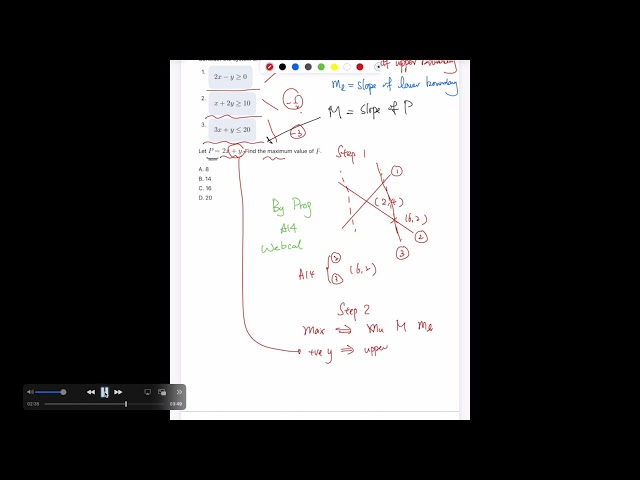 DSE Math MC Linear Programming