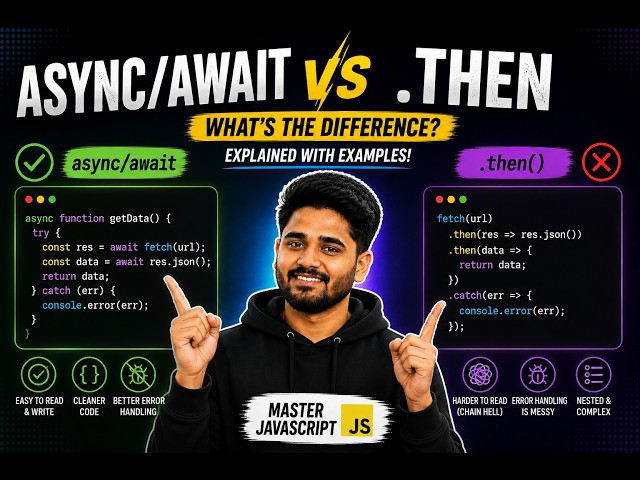 Async/Await vs .then() in JavaScript ⚡ | What's the Difference?