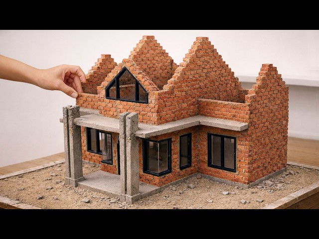 I Built a “Modern Housing Complex” Mini Version Using Real Bricks, Cement & Concrete!