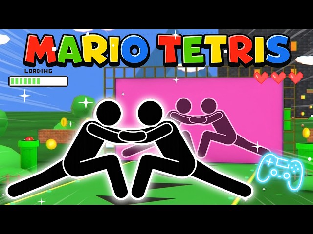 SUPER MARIO 🍄 HUMAN TETRIS | 2 Players | Immersive Interactive Warm Up | THE NEXT PART | Viral Game