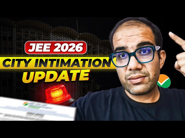 JEE 2026 | 🚨 City Intimation Update | April Attempt | Vinay Shur Sir
