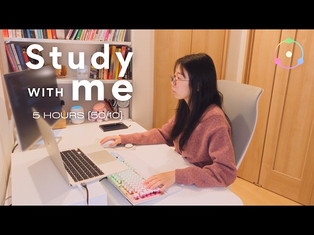 5-hour study with me 📚・rain sounds 🌦️・ft. Dehancer