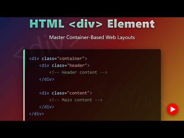 HTML div Element Explained for Beginners: Structure & Layout Essentials