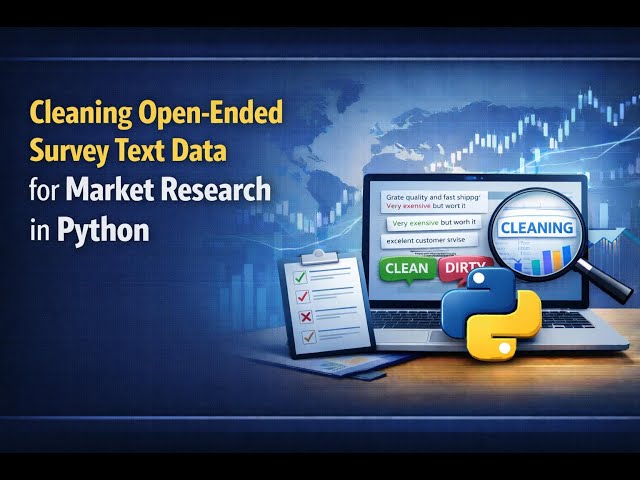 Cleaning Open-Ended Survey Text Data for Market Research in Python