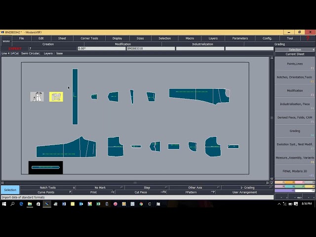 How to import DXF pattern in LECTRA