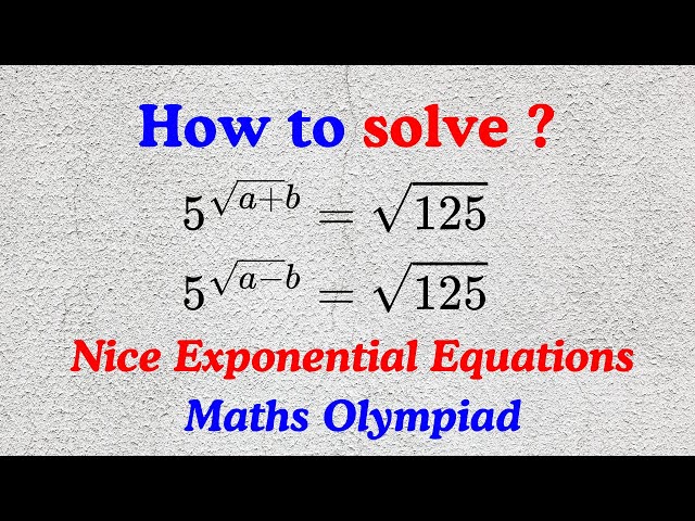 What's the FASTEST Way to Solve Exponential Equations | Math Olympiad