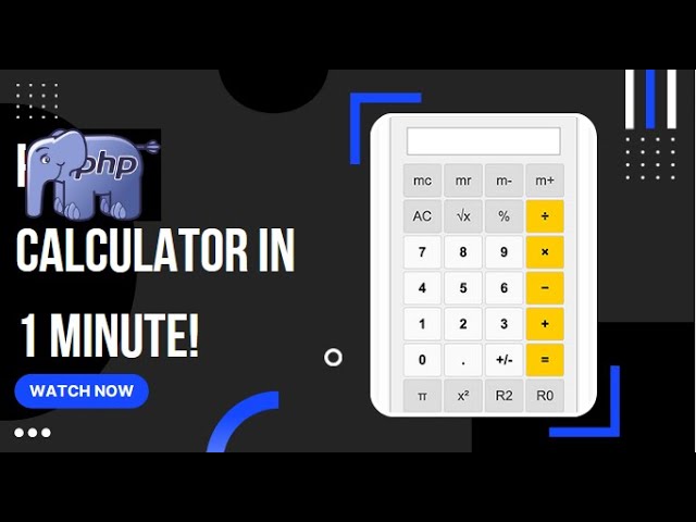 How To Create A Calculator in 1 Minute On PHP (Beginner Tutorial)