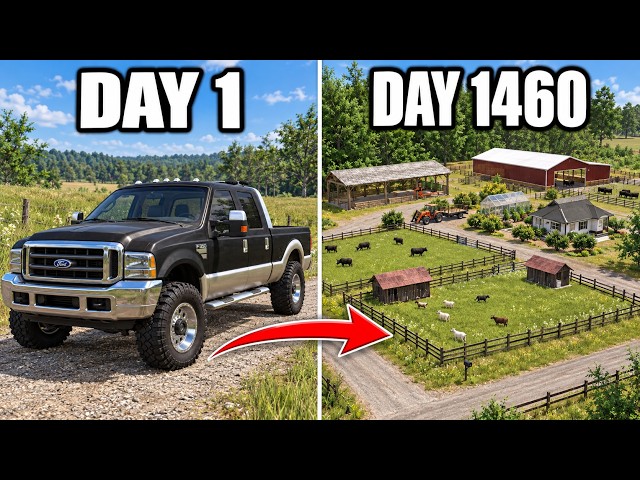 I SPENT 4 YEARS BUILDING A FARM FROM $0 (FULL MOVIE)