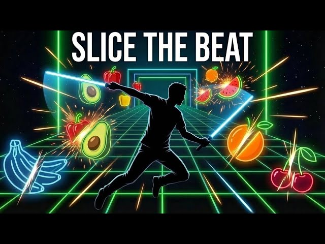 BEAT SABER Immersive Interactive Warm Up | Neon Rhythm Game | Viral Interactive Game ⚡