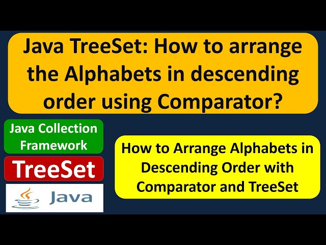 Java TreeSet: How to arrange the Alphabets in descending order using Comparator?