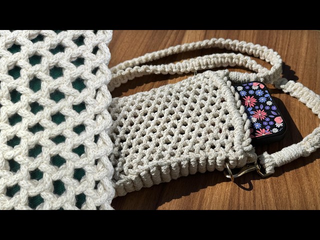 Macrame Phone Bag Tutorial | NEW Easy Pattern (DIY Crossbody Pouch)