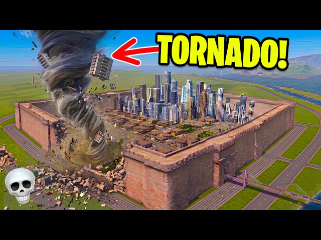 World's BIGGEST City VS 1000MPH TORNADO in City Skylines 2!