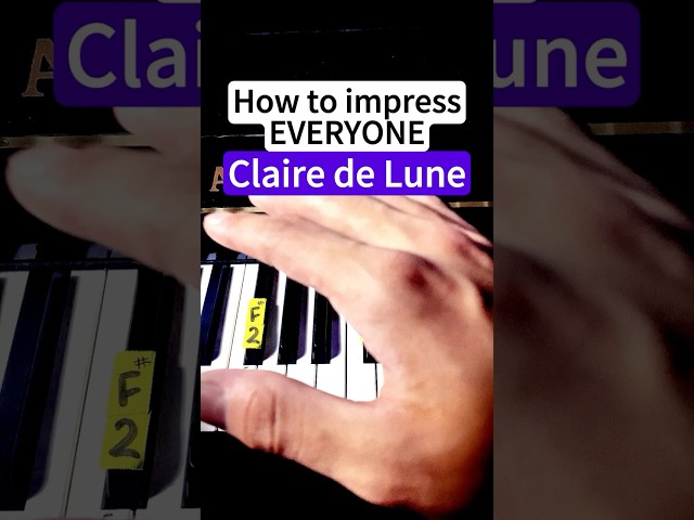 Claire de Lune - easy piano tutorial