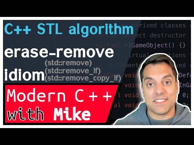 C++ STL algorithm - erase-remove idiom -- std::remove(_if, _copy_if) | Modern Cpp Series Ep. 154