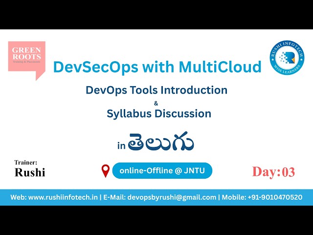 DevOps Training in Telugu | DevSecOps Tools Explained | AWS Multi-Cloud Course