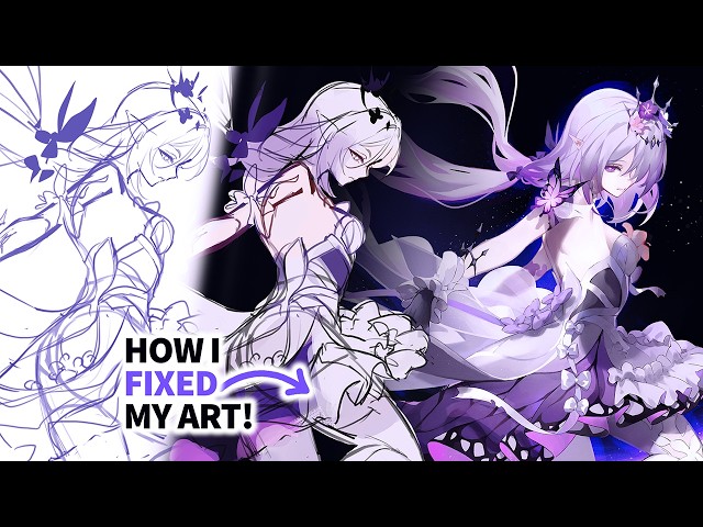 How I Fixed My Art! 🌸 Sketch to Render Drawing Process [Clip Studio Paint]