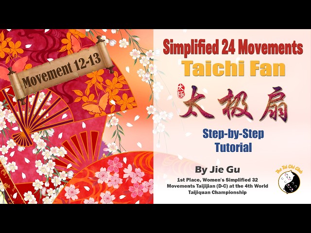 Tai Chi Fan Basics: 24-Form Tai Chi Fan Step-by-Step | Movements 12-13 #martialarts #kungfu #taichi