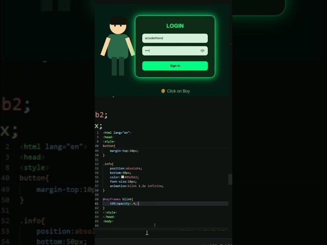 How to Create a Modern Login Page Using HTML & CSS |#HTML #CSS #LoginPage #WebDevelopment