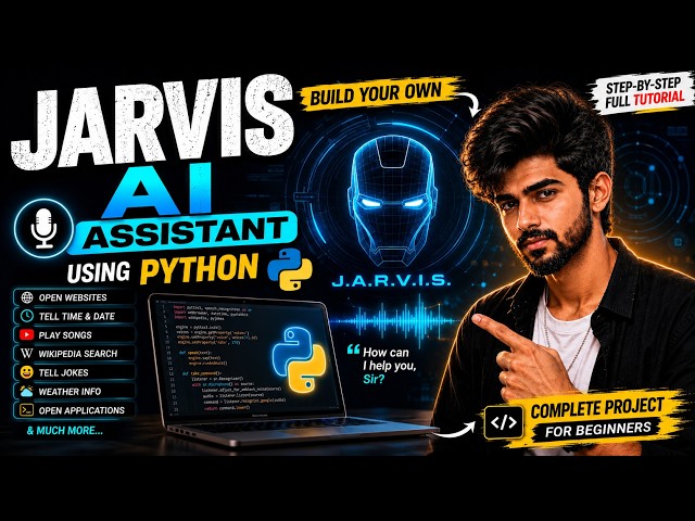 Build Your Own JARVIS AI Assistant in Python | Complete Beginner Tutorial | Telugu