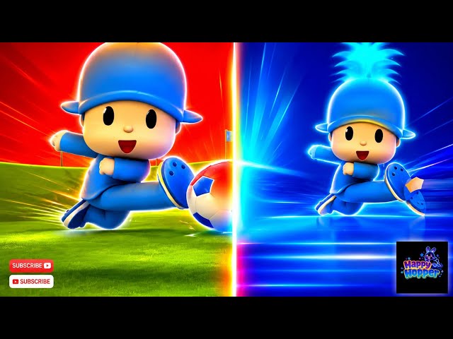 Pocoyo Plays Football in Every Effect (Mega Visual Comparison)⚽️🌈