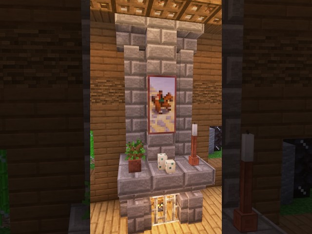 Minecraft Fireplace Design🔥 #minecraft #shorts