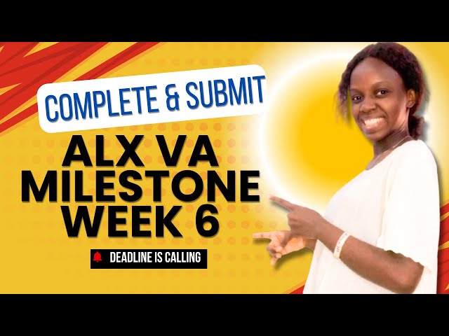Week 6 Milestone | ALX Virtual Assistant - Cover Letter, Resume and LinkedIn Optimization