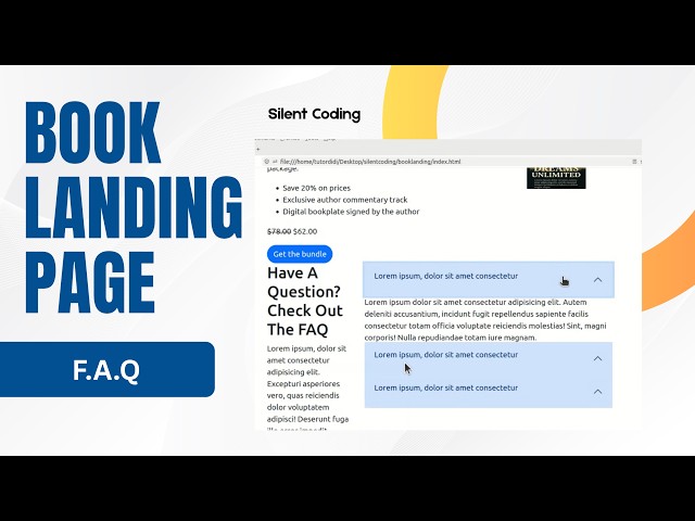 F.A.Q Section - Book Landing Page #11
