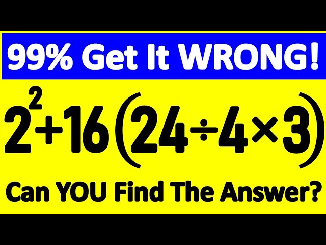 This Easy Math Challenge Is Fooling 99% of People! Will You Get It Right? 🤔