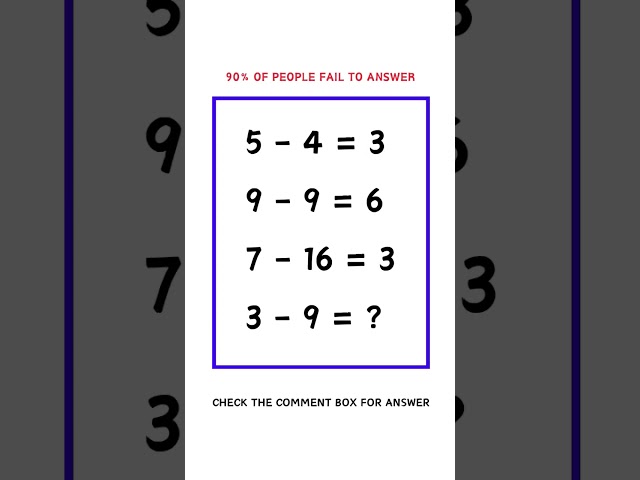 MATH PUZZLES WITH ANSWERS #puzzles #maths @riddlezone