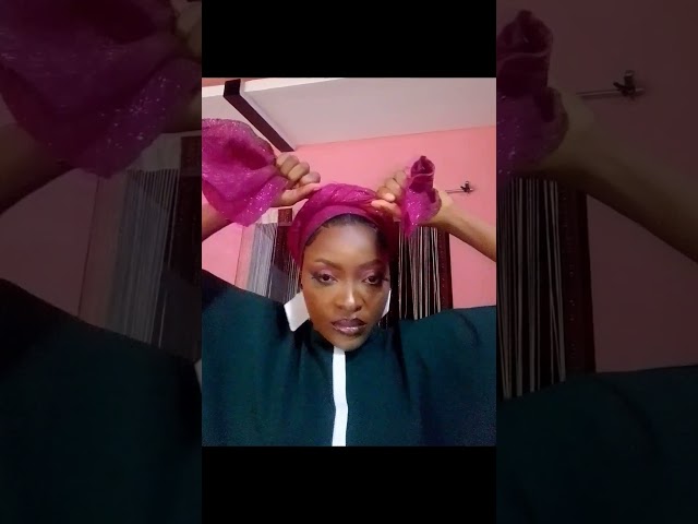simple gele/headwrap tutorial using aso-oke #asooke #gele #headwrap