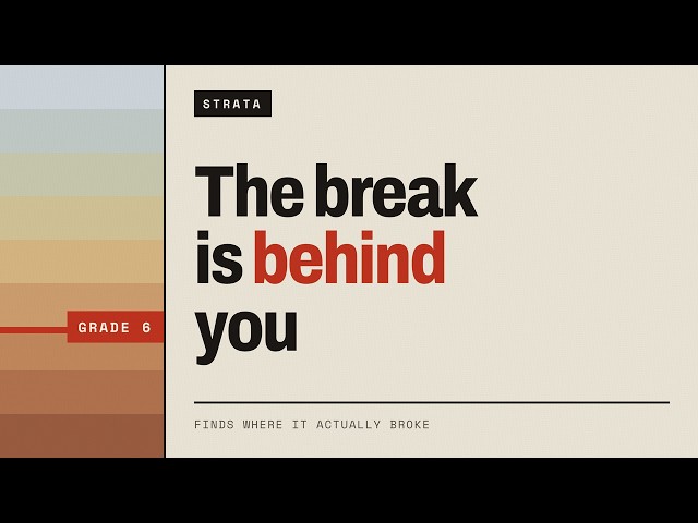 Strata - finds the idea that broke, years before the question you just failed