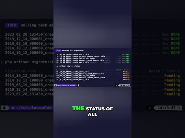 Undo Laravel Migrations Safely by Mastering the rollback & pretend Flags #laravel